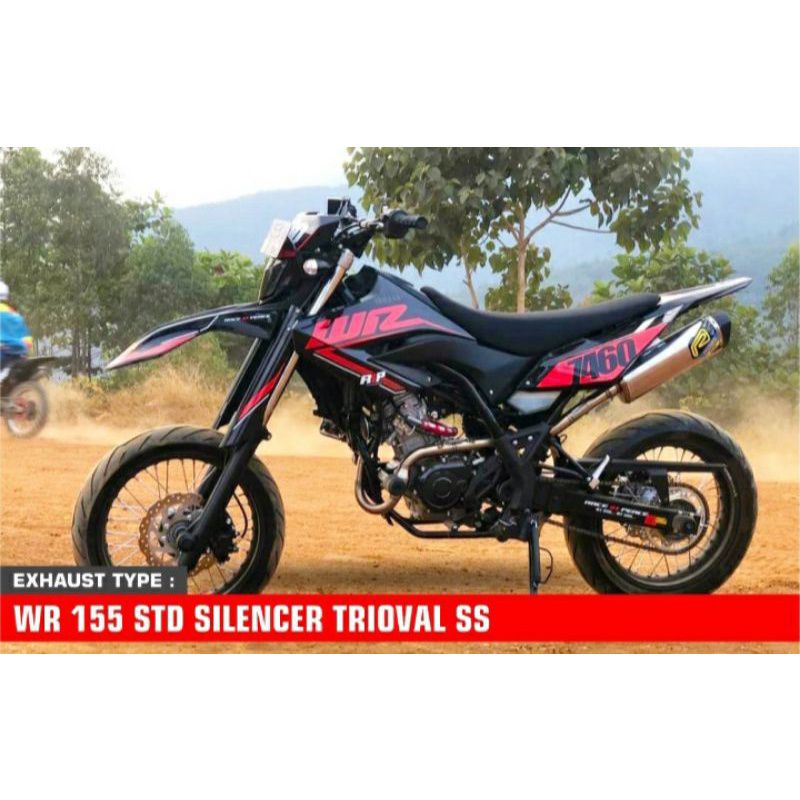 Knalpot WR-155 ROB1 RCB1 Standar Racing Silencer Trioval Anodize