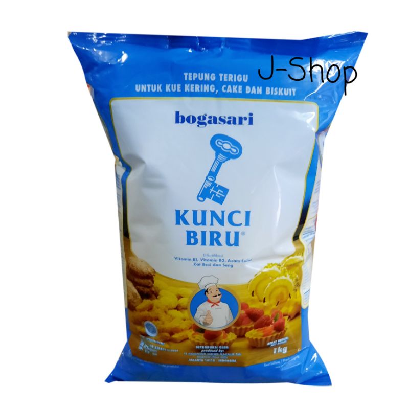 

Terigu Kunci Biru 1kg - Tepung Terigu Kunci Biru Premium- Terigu Bogasari