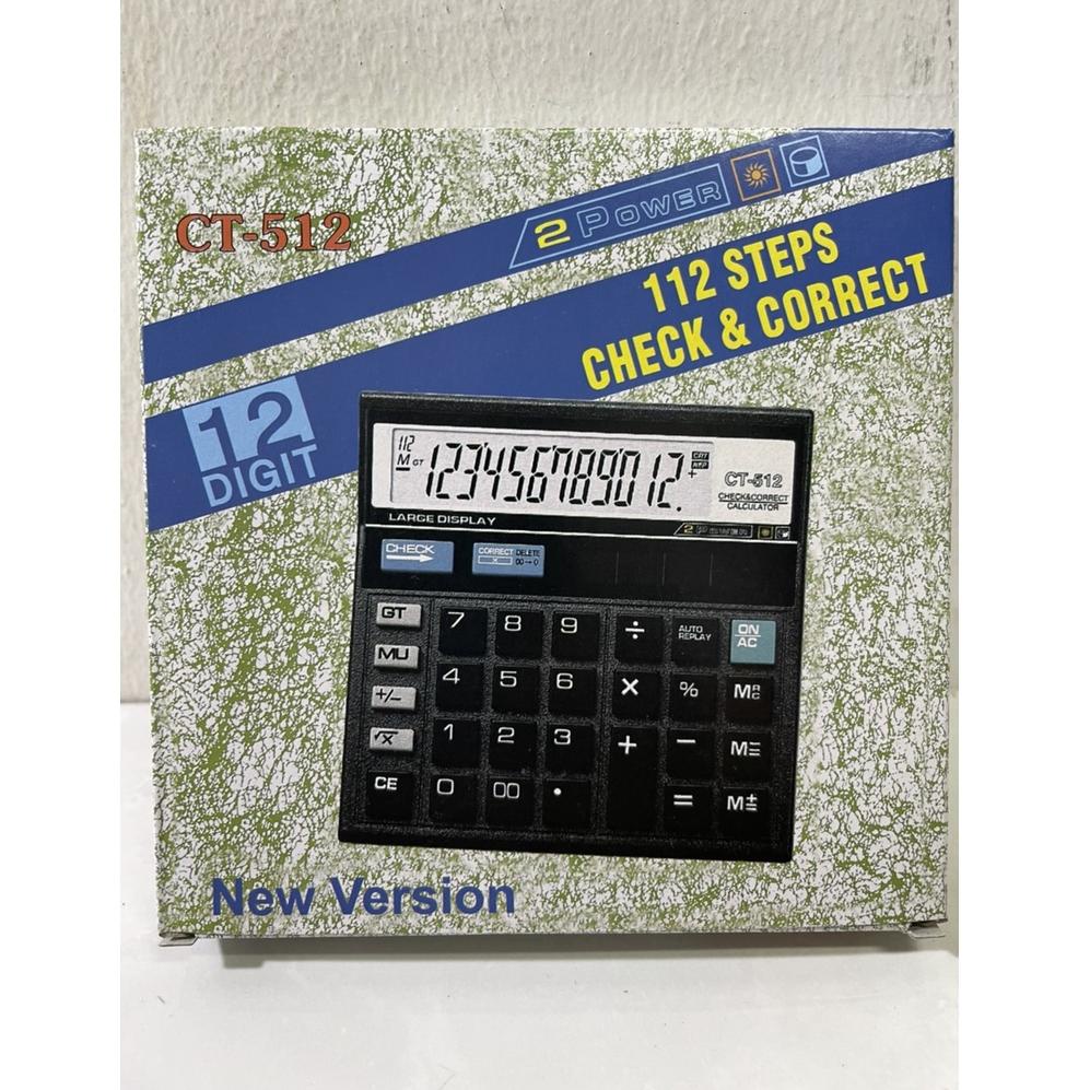 

MHPE9 Kalkulator CT 512 12 Digit -Kalkulator Check / Kakulator Dagang Besar / Calculator CT 512 MUR