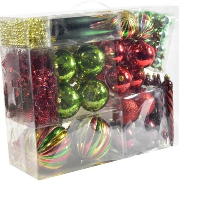 

Noelle Set 72 Pcs Dekorasi Natal - Merah/Hijau Hn67613