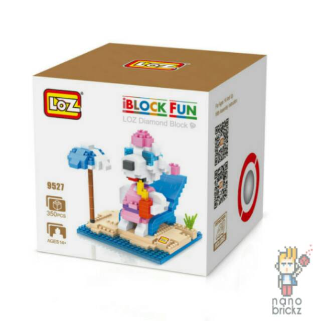 Snoopy Sunbathing Beach 9527 - Lego Loz Nanoblock