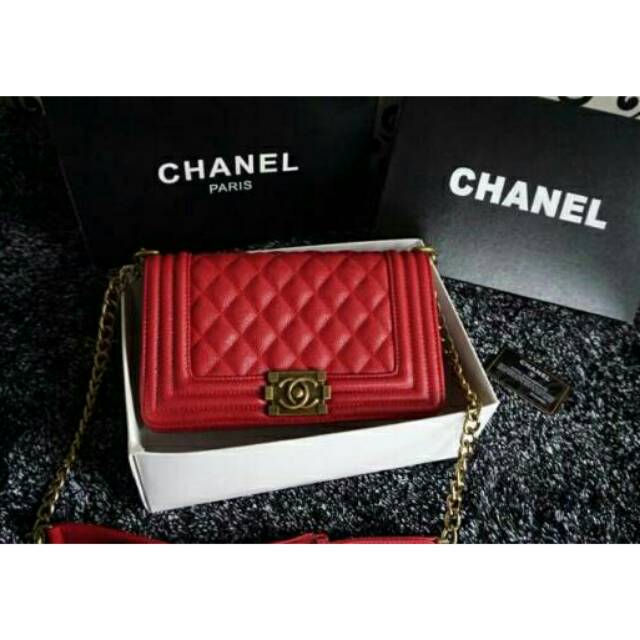 Chanel Boy Caviar Flap Bag