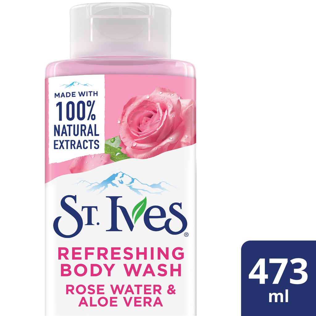 Jual St Ives Body Wash Refreshing Rose Water & Aloe Vera 473ml Shopee