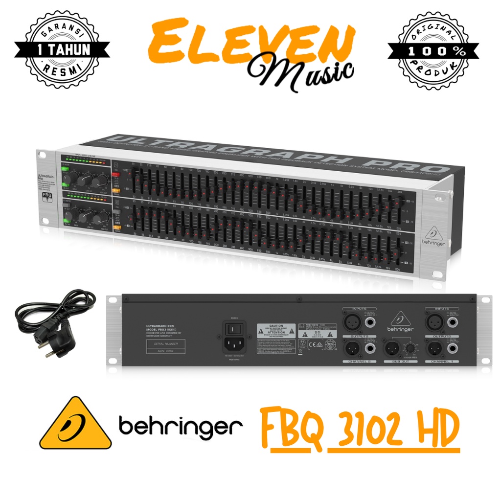 Behringer FBQ-3102HD 31-Band Stereo Graphic Equalizer Original