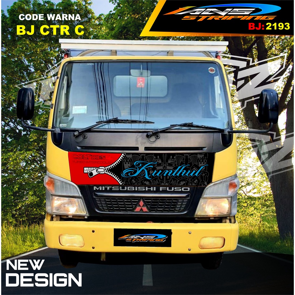 DECAL STICKER KAP DEPAN TRUK CANTER / STIKER KABIN TRUK RAGASA,UMPLUNG / STIKER KAP CUP DEPAN TRUK DINA,FUSO