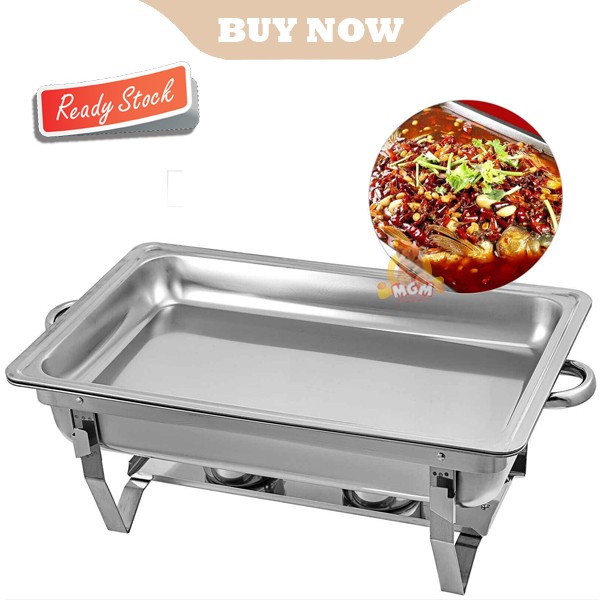 Full Size Chaffing Dish 9L Prasmanan Stainless LIPAT hemat tempat