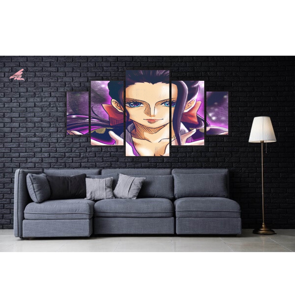 COD 1 Set Hiasan Pajangan Dinding Anime ONE PIECE Karakter Nico Robin Poster Wall Decor Kayu 5 pcs T