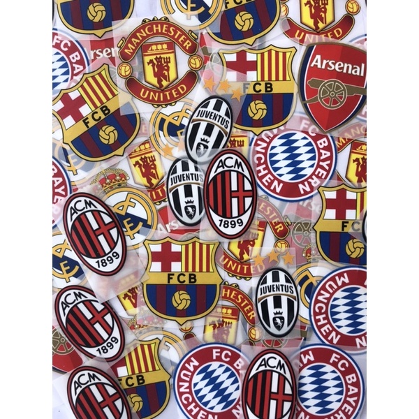 SABLON SETRIKA KLUB BOLA internasional club satuan berkualitas juventus arsenal menchester barcelona bayern real madrid dtf dtg polyflex plastisol