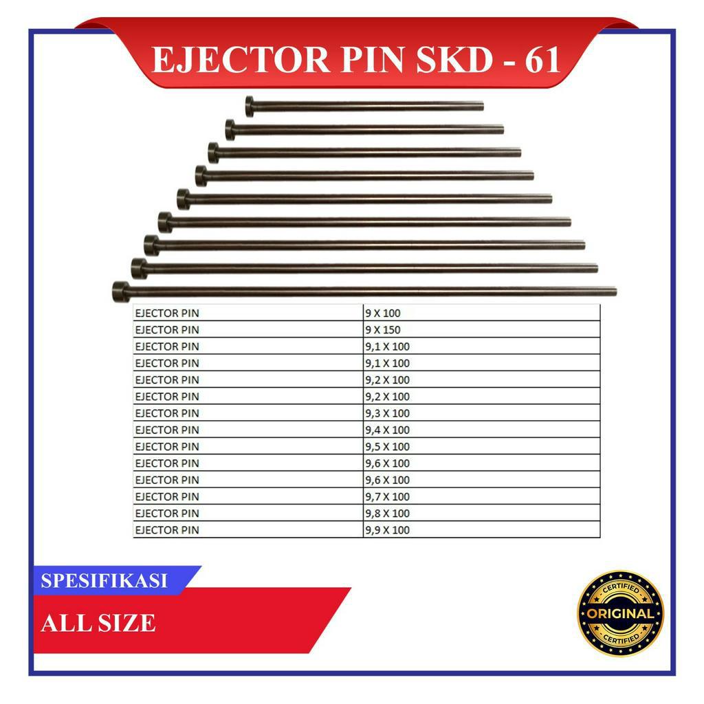 Ejector Pin Diameter 9,1/9,2/9,3/9,4/9,5/9,6/9,7/9,8/9,9mm, L100mm