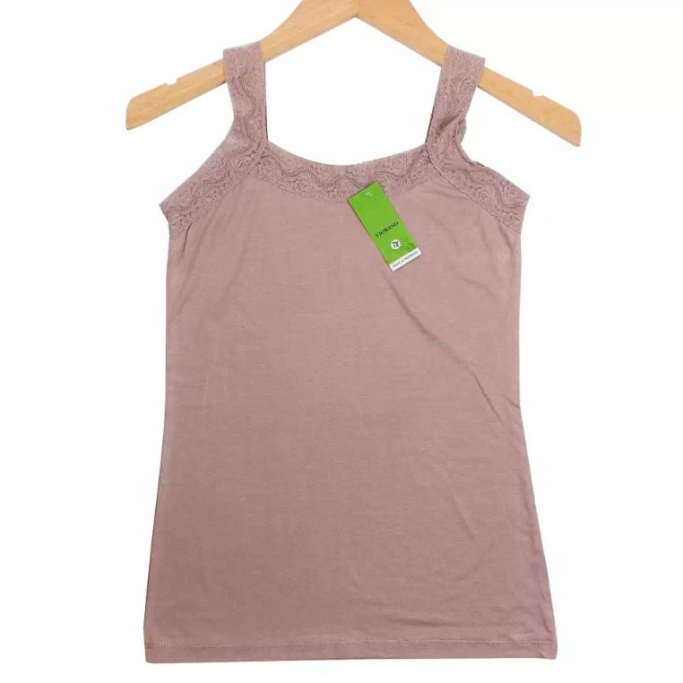 Camisol Tanktop Extra Soft Super Adem TengTop Renda Tanktop Dalaman Wanita Renda / Kamisol Singlet Wanita Renda Super Soft All Size