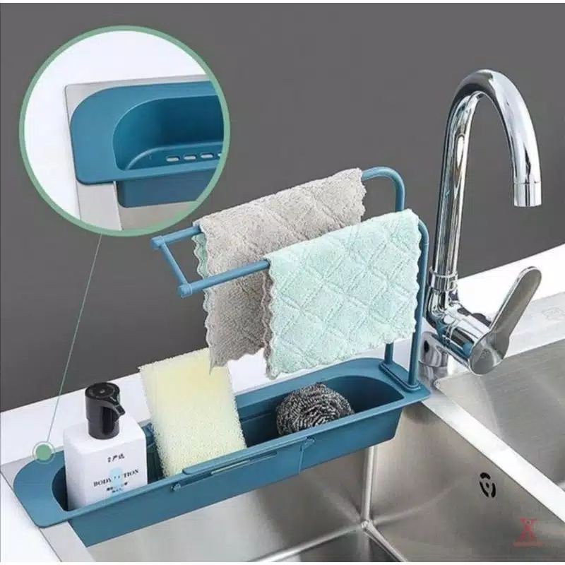 SINK rak spon wastafel + gantungan lap