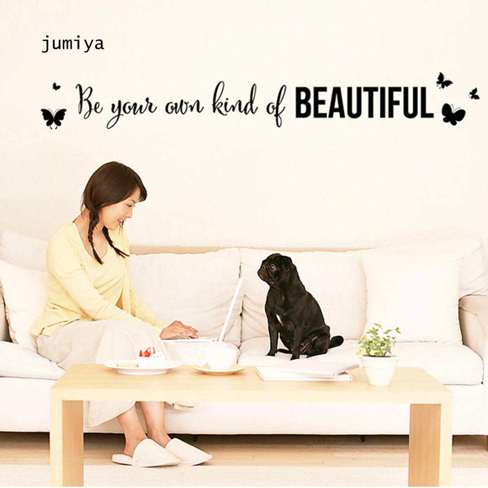 Stiker Dinding Motif Tulisan Bahasa Inggris Untuk Ruang Tamu
