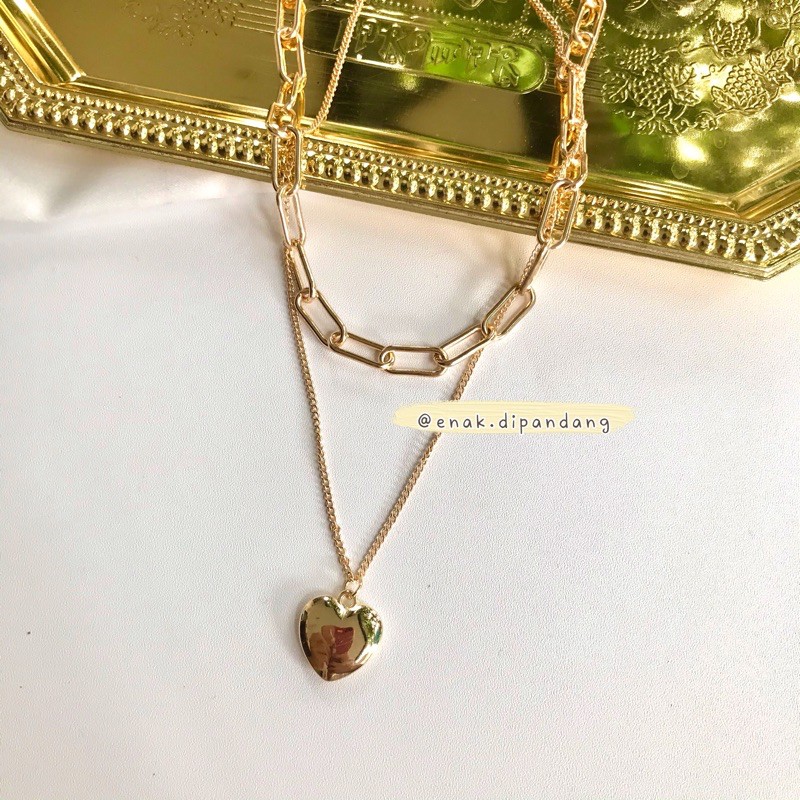 Chain & Heart Necklace