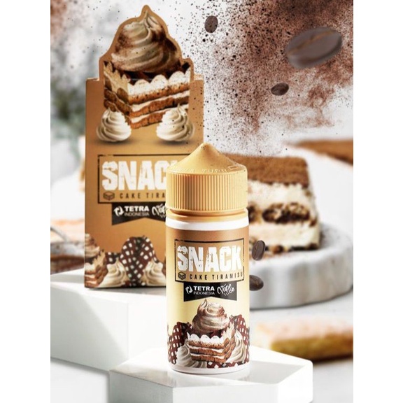 Liquid Snack V4 Cake Tiramisu 60ML 3&amp;6Mg by Tetra x Vape On Berpita Cukai