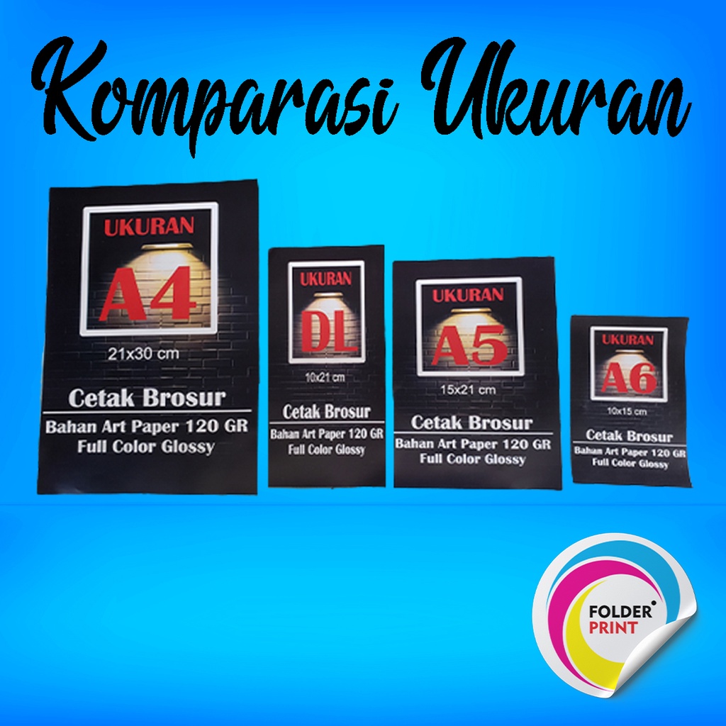 Cetak Brosur DL Flyer Leaflet Art Paper Murah Free Design