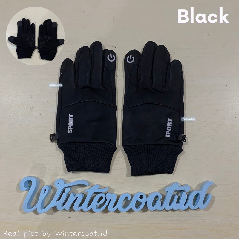 Sarung tangan pria winter gloves men import hangat thermal naik gunung bromo cowok sport