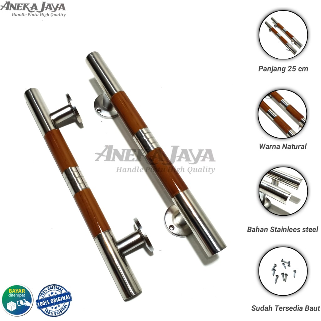 Satu set handle pintu rumah 25 cm murah minimalis tarikan pintu pull stainless gagang pintu terbaru