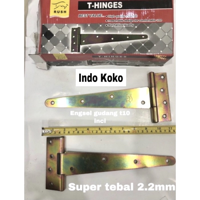 Engsel pintu gerbang T 10 heavy duty Engsel pintu garasi gudang T10"inci Engsel gerbang TEBAL