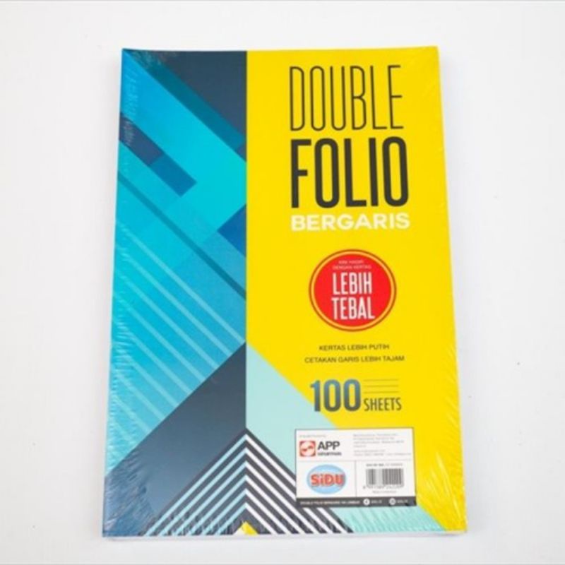 

Sidu Kertas Double Folio bergaris isi 100 lembar