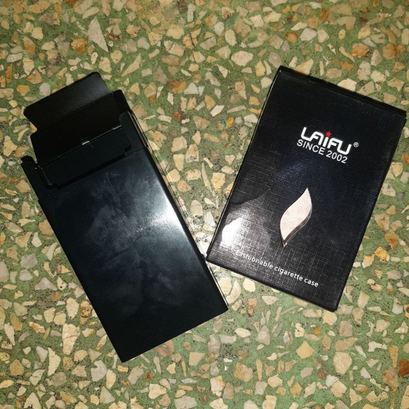 Grab Medan Taffware e-SPARK Kotak Bungkus Rokok Elegan Aluminium Slider Cigarette Case FQ960 Bl