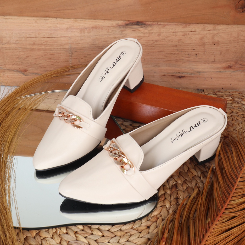 HMF Seryna Heel Mules Wanita RD06