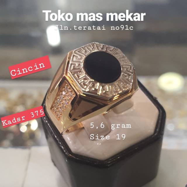 Cincin pria emas asli kadar 375