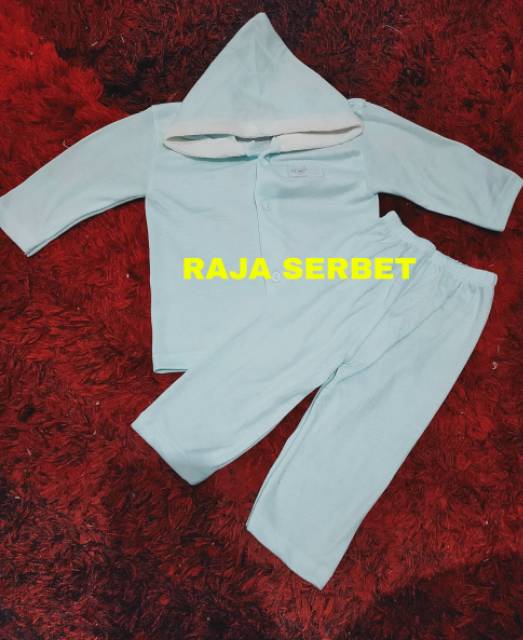 Setelan piyama bayi polos warna usia 0-3 bln (AR)