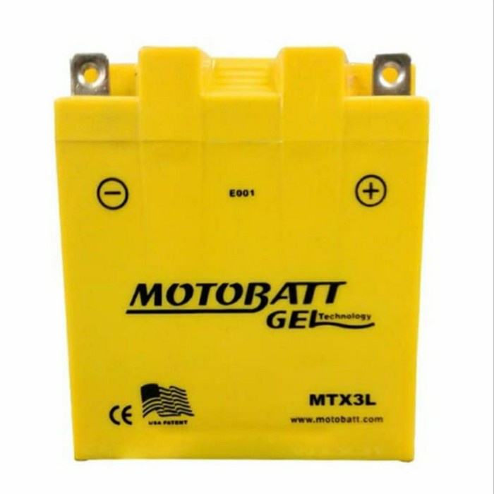 Aki Yamaha New RX King Motobatt MTX3L Aki kering/Aki gel ORIGINAL Original