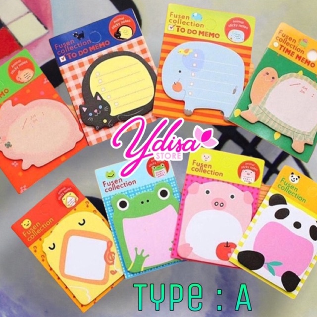 

MEMO STICKY NOTES ZOO ANIMAL NOTEBOOK BUKU CATATAN KECIL MURAH LUCU AESTHETIC