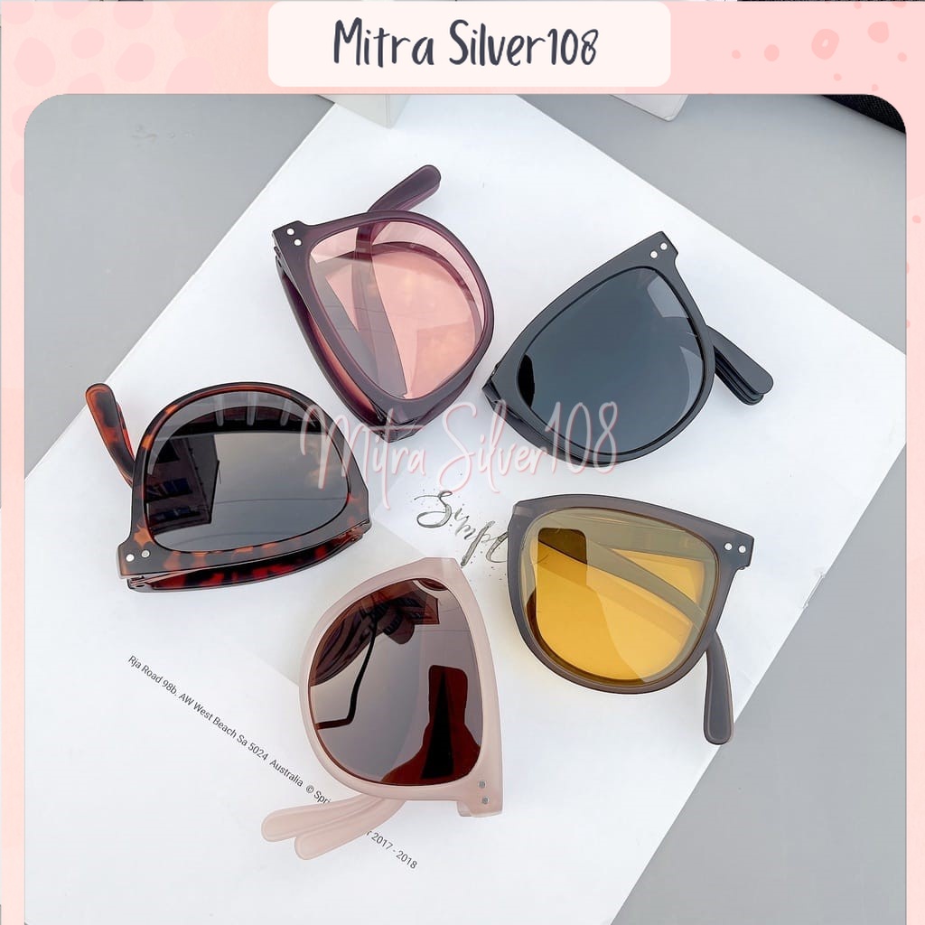 [MS108] KM 04 - Kacamata Hitam Terbaru bisa di LIPAT( TANPA BOX/POUCH ) Sunglasses Anti-UV Wanita Pria Import Kacamata Fashion