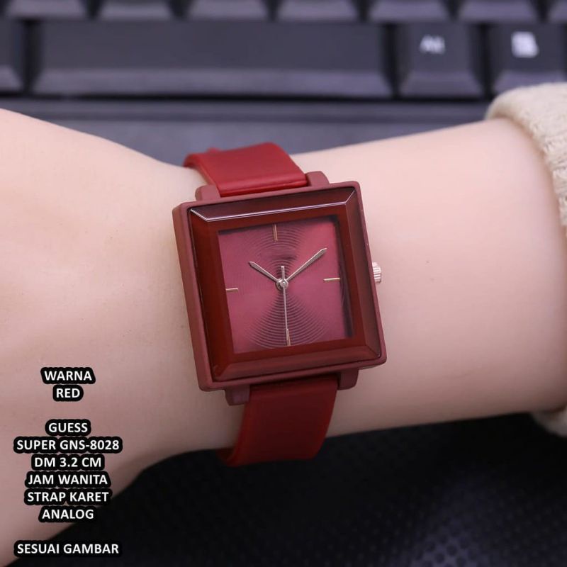 (Cod)Jam Tangan Wanita Ceka Sergi Kota Strap Karet/Rubber(Dikirim Jakarta)