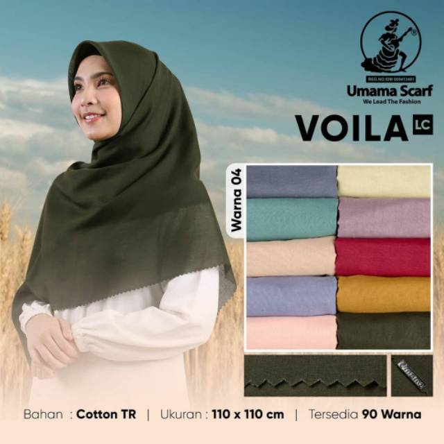 [GROSIR 10PCS] SQUARE VOILA LC UMAMA SCARF/HIJAB JILBAB SEGIEMPAT BASIC VOAL LASER CUT