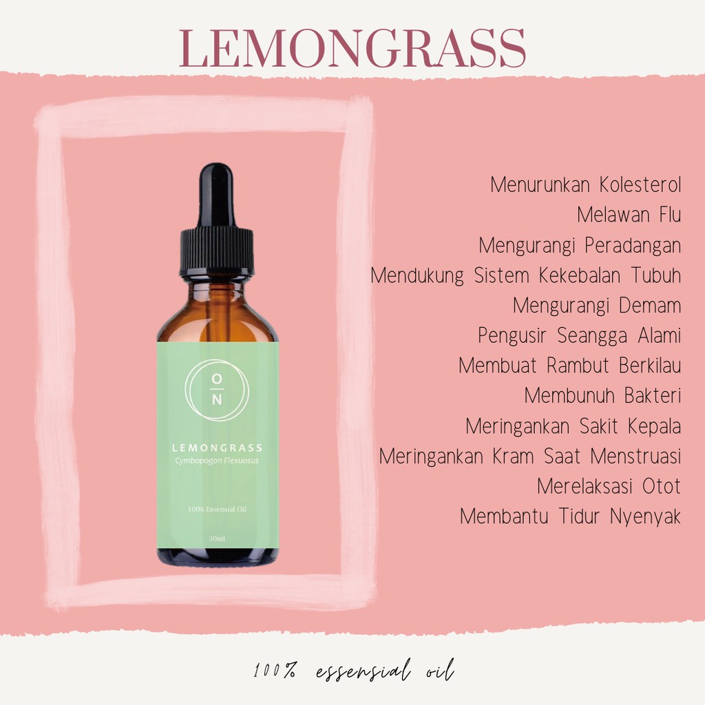 Pure Lemongrass Essential Oil Minyak Sereh Murni Alami