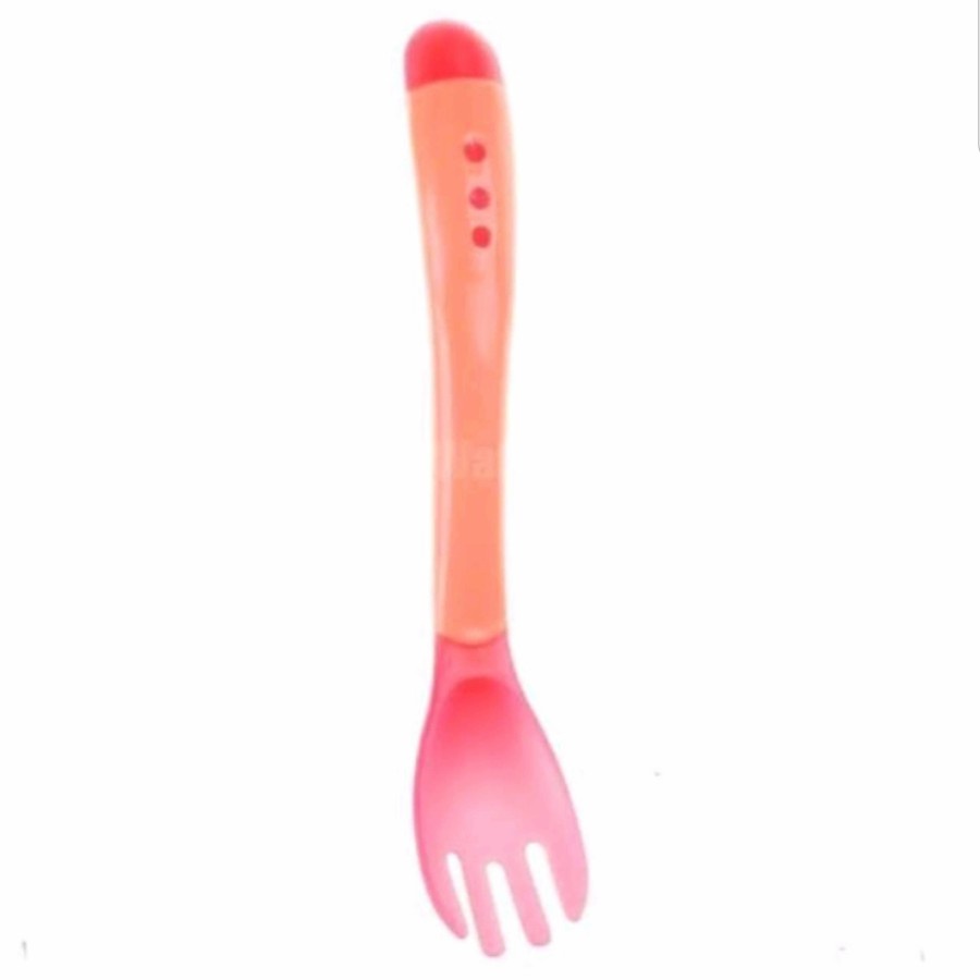 SENDOK MAKAN BAYI SENSOR SUHU PANAS / SENDOK GARPU BAYI SILIKON / SENDOK MAKAN BAYI SILIKON / BABY SPOON SILICONE BPA FREE