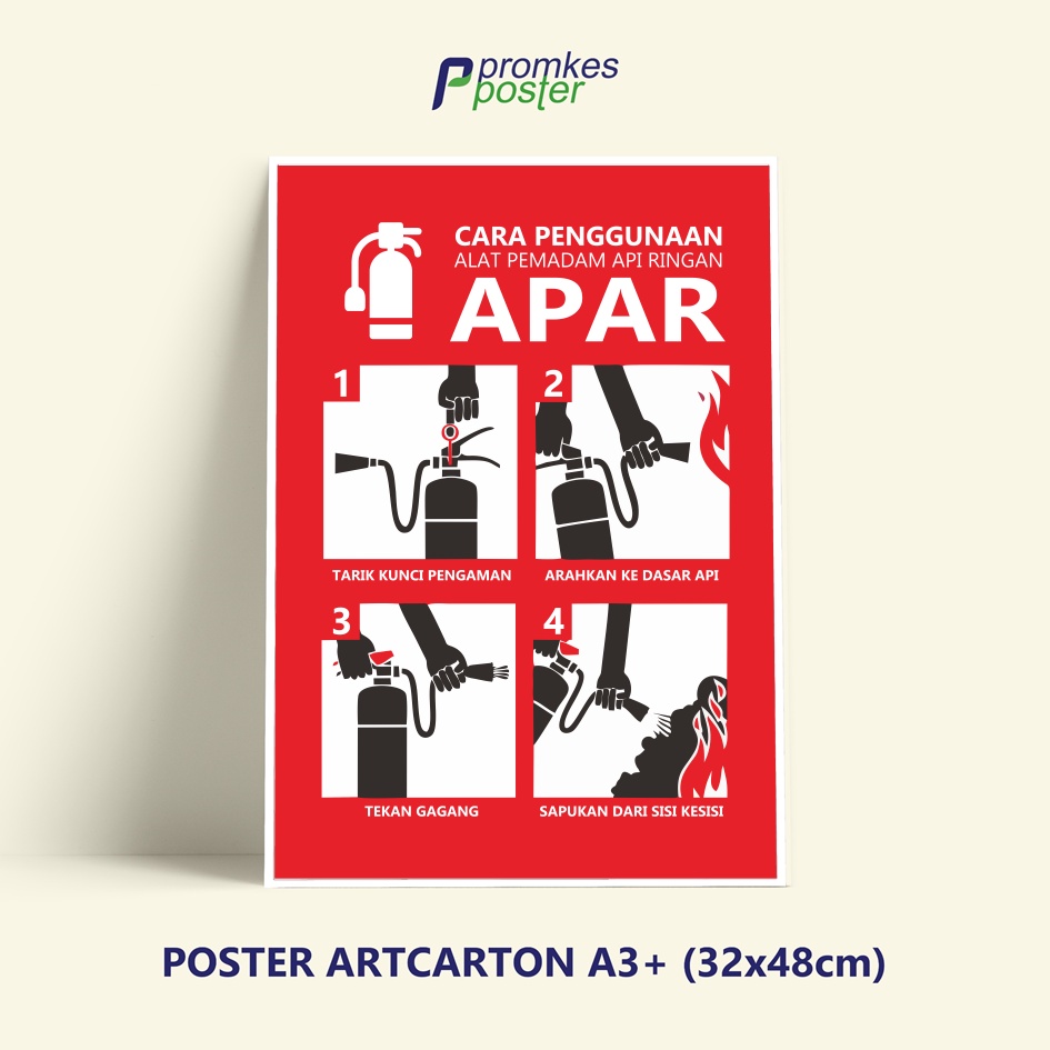 Jual Poster Cara Menggunakan APAR Alat Pemadam Api Ringan Shopee Indonesia