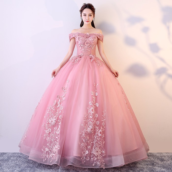 Gaun Pengantin 0640118 Pink Sabrina Wedding Gown Wedding Dress