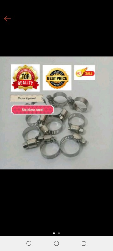 Klem Selang Regulator 3/4 Inch Stainless Steel - Hose Klemp - Penjepit Selang Regulator