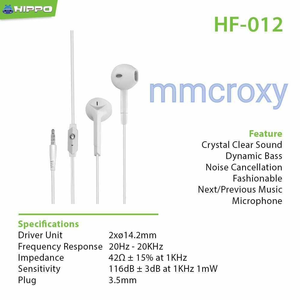 Handsfree HF 012 - Hippo Handsfree HF-012 - Hands free HF012 Ningrat Collection