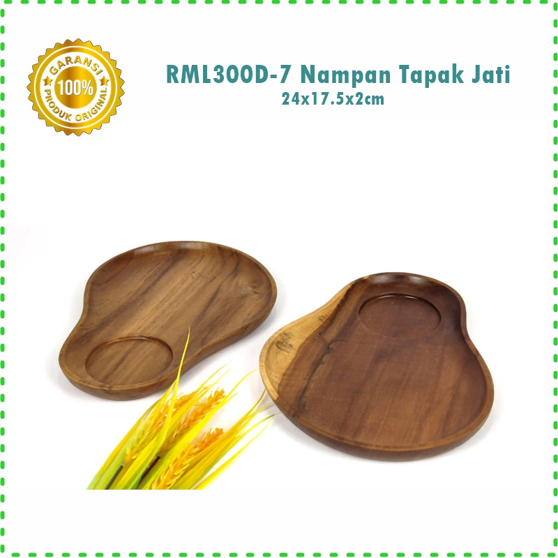 RML300D-7 Nampan/Tatakan Gelas Tapak Kayu Jati