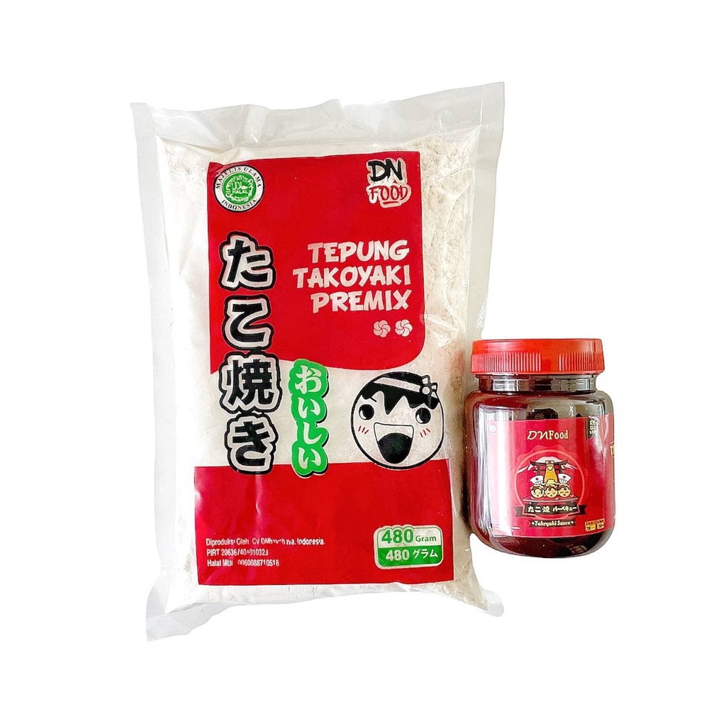 

Tepung takoyaki 480gr dan saus takoyaki 200ml