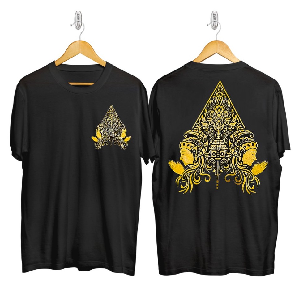 Kaos Wayang Gunungan Segitiga Jawa \ Tshirt Sunda Distro Lengan Pendek \ Atasan Pria | Wanita