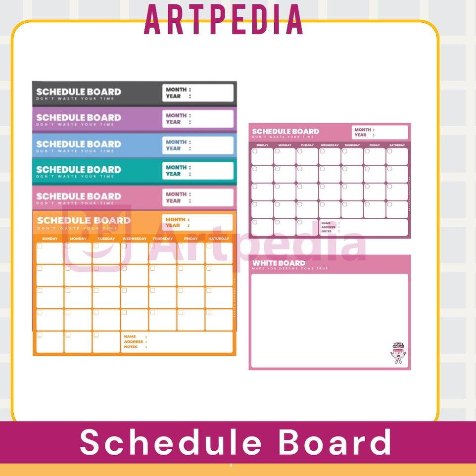 

Banjir Promo!! Schedule Board / Schedule Board Warna Dasar dan Pastel / Paket Papan Tulis Tempel / Whiteboard Kecil Best Promo