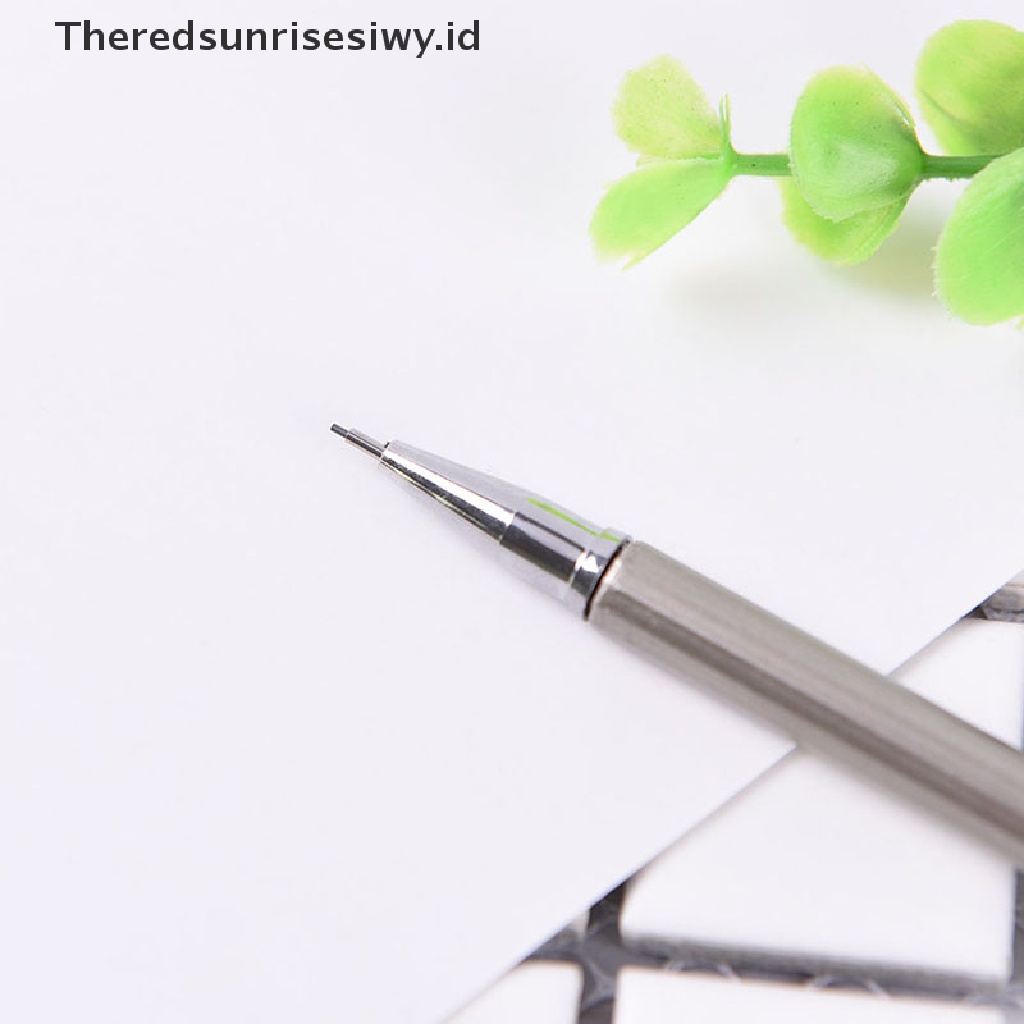 (Theredsunrisesiwy.Id) Pensil Mekanik Otomatis 0.5 / 0.7mm Bahan Metal Untuk Menulis / Menggambar