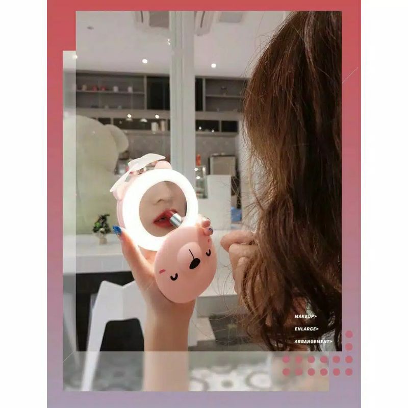 Mini Fan LED Mirror 3in1