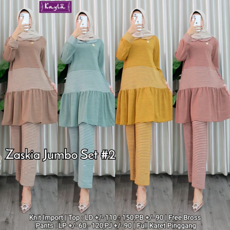 zaskia jumbo set 2 by Kayla /Fashion wanita /baju lebaran 2022