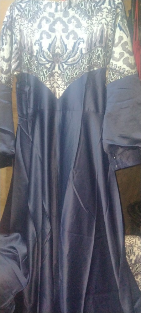 Gamis Batik Kebaya Wanita Couple Pasangan Suami Istri Keluarga Muslim Syari Kekinian Terbaru Nbl12