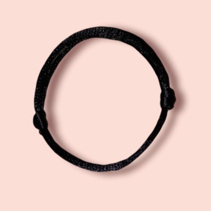 Gelang tangan Pria wanita hitam polos Tali satin