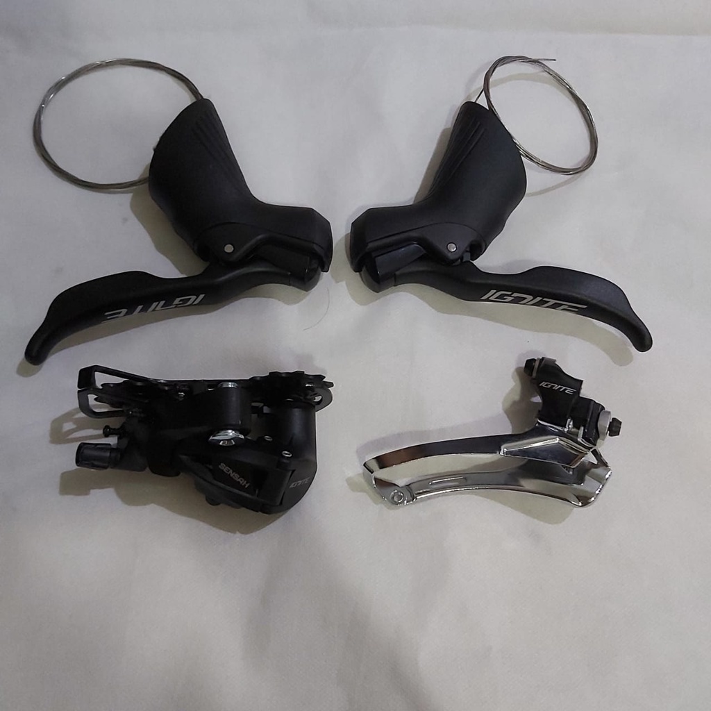 MINI GROUP SET SENSAH IGNITE 2 X 9SPEED GRUPSET ROADBIKE RD BRIFTER FD ORI