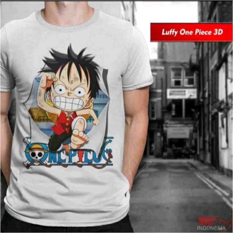 BAJU PRINT 3D KAOS PRIA/WANITA LUFFY ONE PIECE 3D