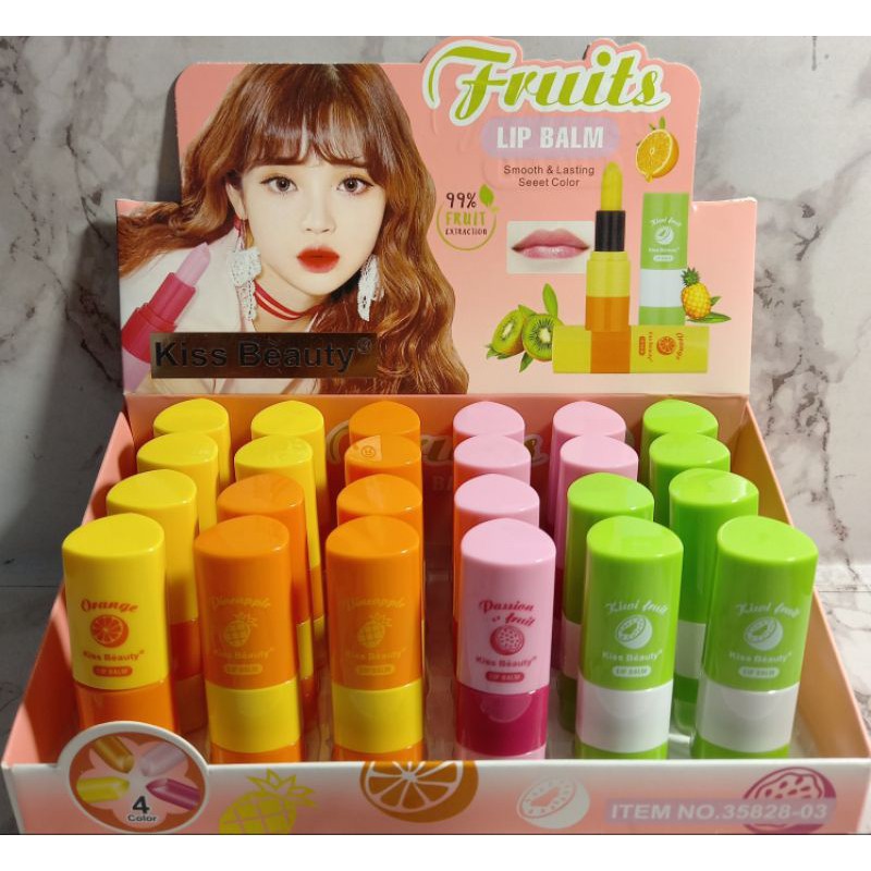 [PER 6 PCS] LIP BALM KISS BEAUTY FRUITS NO.35828-03